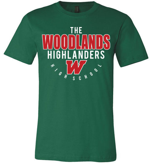 The Woodlands Highlanders Premium Evergreen T-shirt - Design 12