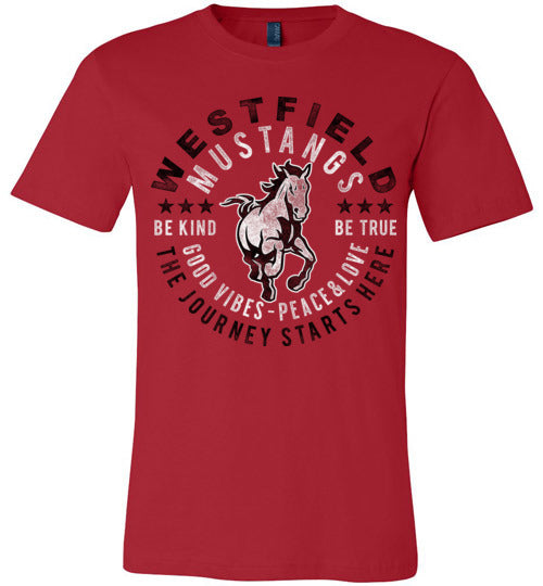 Westfield Mustangs Premium Red T-shirt - Design 16