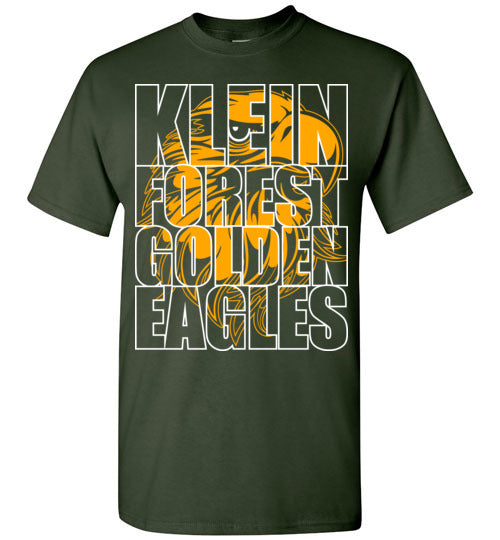 Klein Forest High School Golden Eagles Forest Green Unisex T-shirt 20