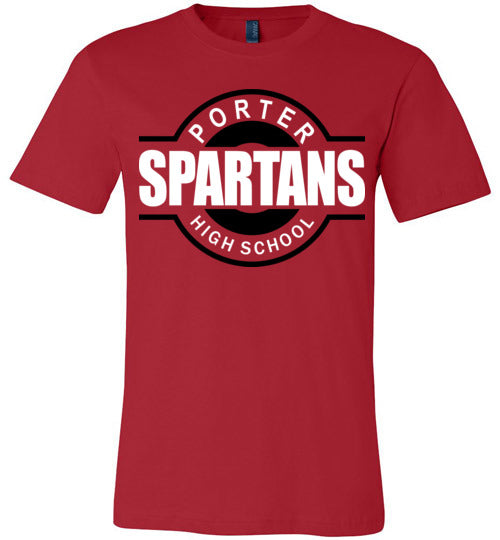 Porter Spartans Premium Red T-shirt - Design 11