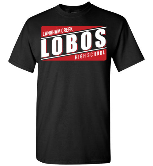 Langham Creek High School Lobos Black Unisex T-shirt 84