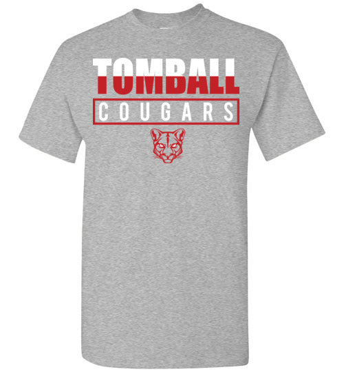 Tomball High School Cougars Sports Grey Unisex T-shirt 29