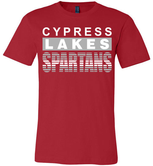 Cypress Lakes Spartans Premium Red T-shirt - Design 35
