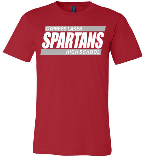 Cypress Lakes Spartans Premium Red T-shirt - Design 72