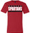 Porter Spartans Premium Red T-shirt - Design 98