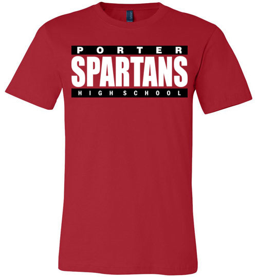 Porter Spartans Premium Red T-shirt - Design 98