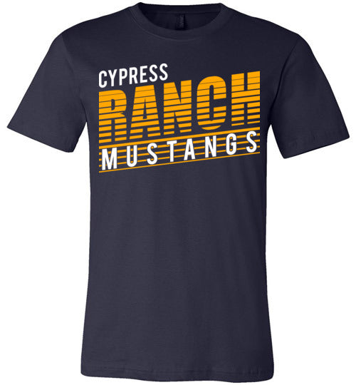 Cypress Ranch Mustangs Premium Navy T-shirt - Design 32