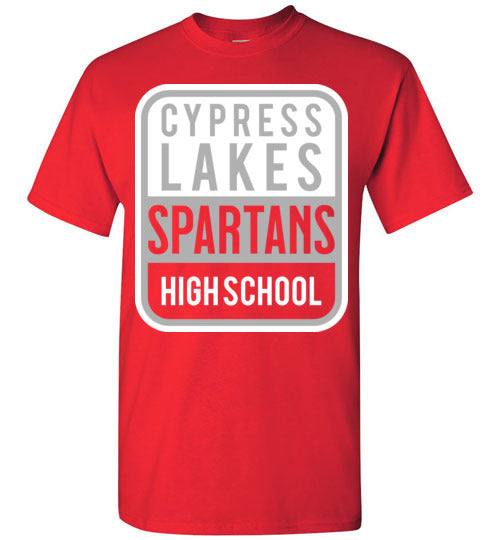 Cypress Lakes High School Spartans Red Unisex T-shirt 01