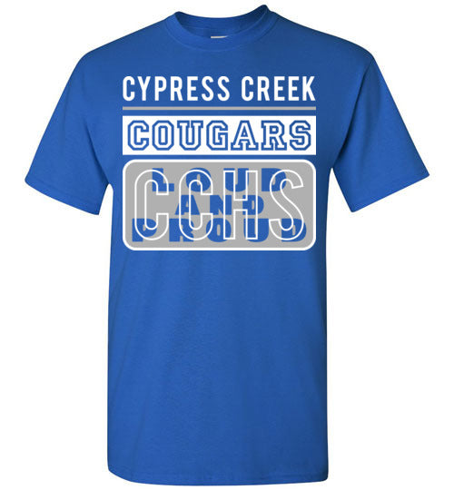 Cypress Creek High School Cougars Royal Blue Unisex T-shirt 86