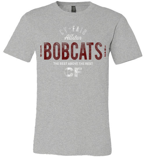 Cy-Fair Bobcats Premium Heather T-shirt - Design 40