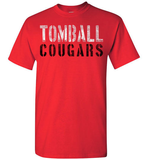 Tomball High School Cougars Red Unisex T-shirt 17