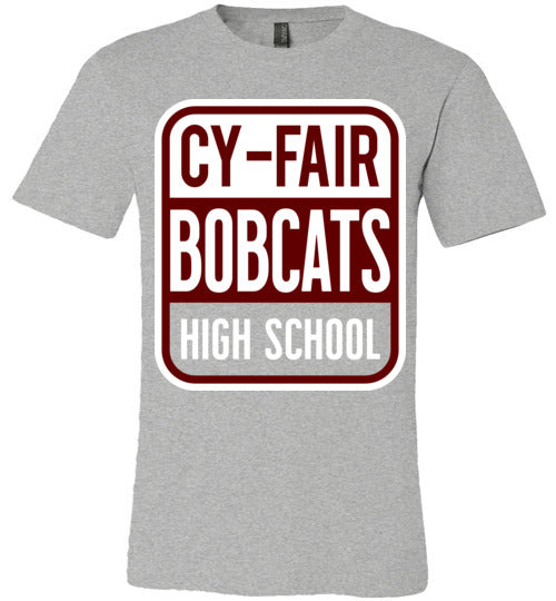 Cy-Fair Bobcats Premium Heather T-shirt - Design 01