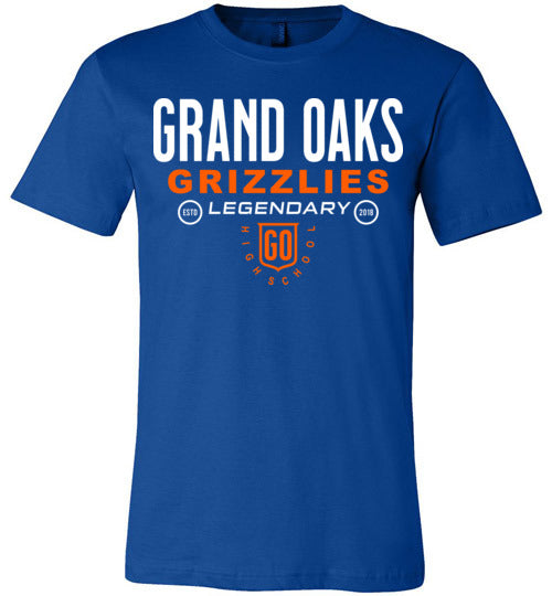 Grand Oaks Grizzlies Premium Royal T-shirt - Design 03