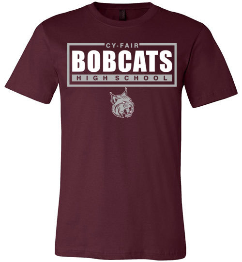 Cy-Fair Bobcats Premium Maroon T-shirt - Design 49