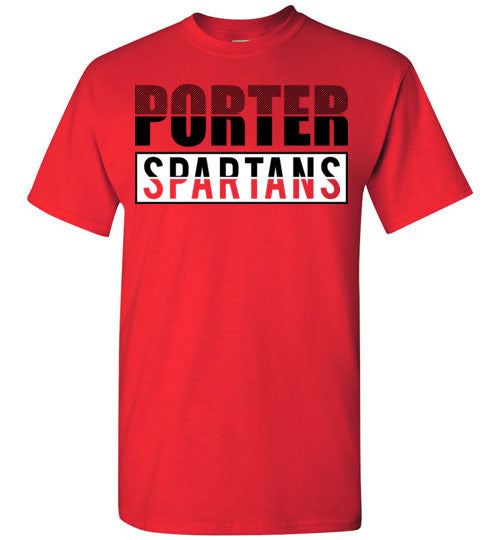 Porter High School Spartans Red Unisex T-shirt 31