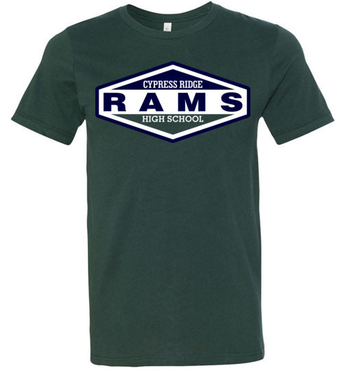 Cypress Ridge Rams Premium Forest Green T-shirt - Design 09