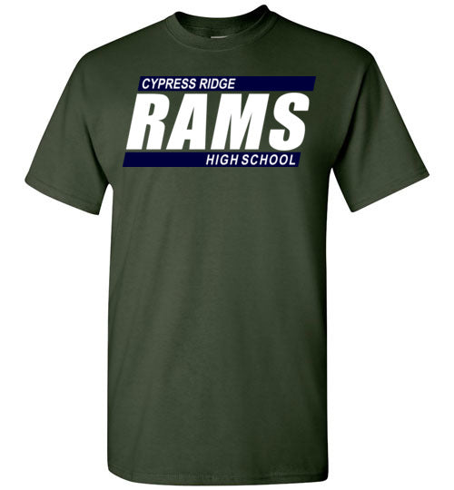 Cypress Ridge High School Rams Forest Green  Unisex T-shirt 72