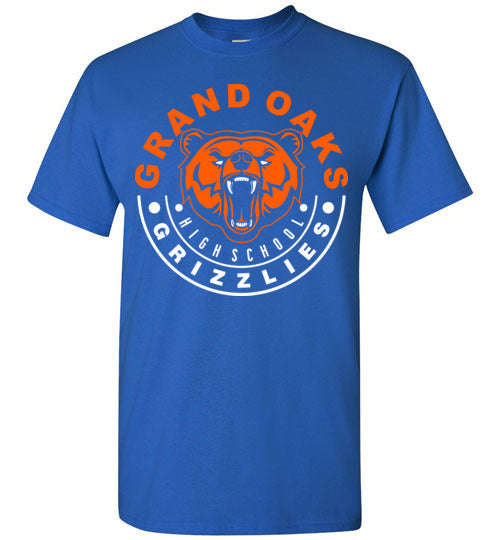 Grand Oaks High School Grizzlies Royal Blue Unisex T-shirt 19