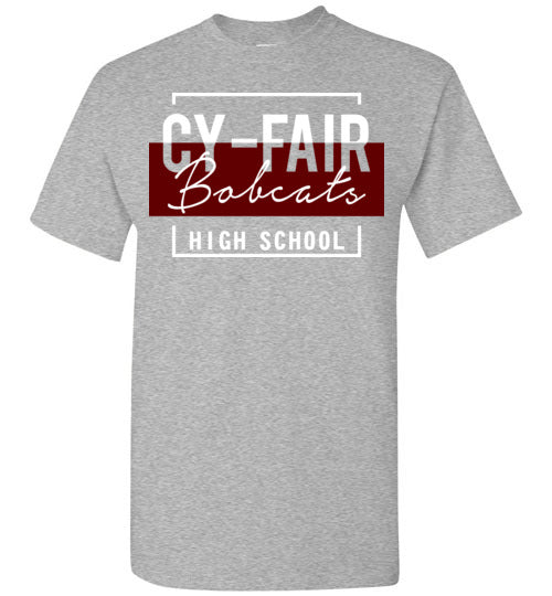 Cy-Fair High School Bobcats Sports Grey Unisex T-shirt 05