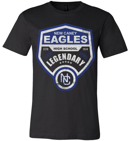 New Caney Eagles Premium Black T-shirt - Design 14