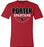 Porter Spartans Premium Red T-shirt - Design 12