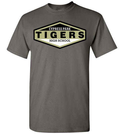 Cypress Park High School Tigers Charcoal Unisex T-shirt 09