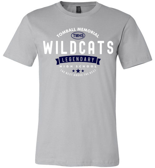 Tomball Memorial Wildcats Premium Silver T-shirt - Design 44
