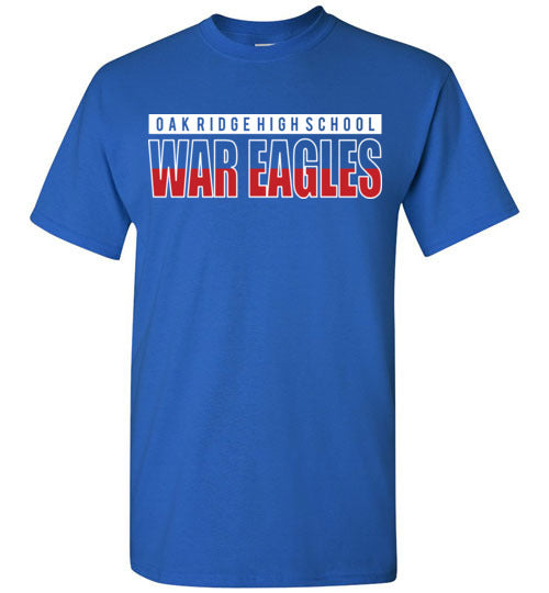 Oak Ridge High School War Eagles Royal Blue Unisex T-shirt 25