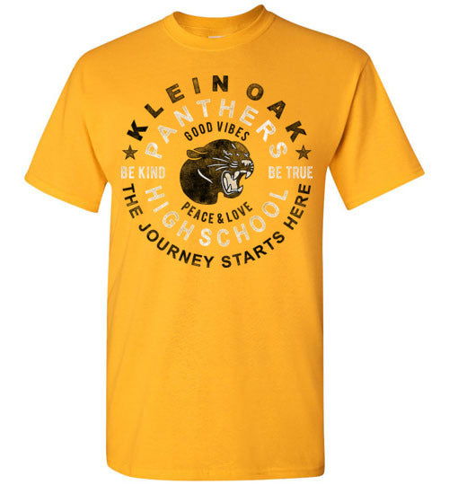 Klein Oak High School Panthers Gold Unisex T-shirt 16