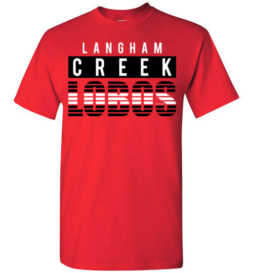 Langham Creek High School Lobos Red Unisex T-shirt 35