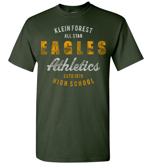 Klein Forest High School Golden Eagles Forest Green Unisex T-shirt 34