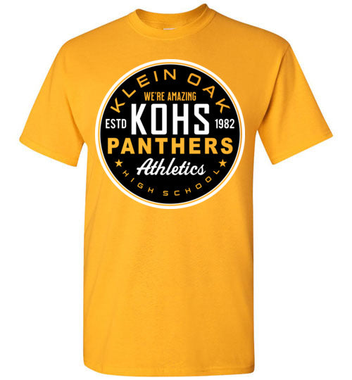 Klein Oak High School Panthers Gold Unisex T-shirt 28