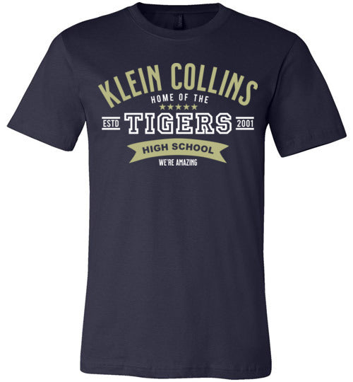 Klein Collins Tigers Premium Navy T-shirt - Design 96