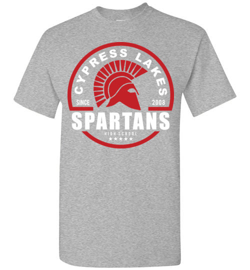 Cypress Lakes High School Spartans Sports Grey Unisex T-shirt 04