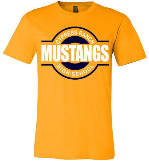 Cypress Ranch Mustangs Premium Gold T-shirt - Design 11