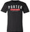 Porter Spartans Premium Black T-shirt - Design 21