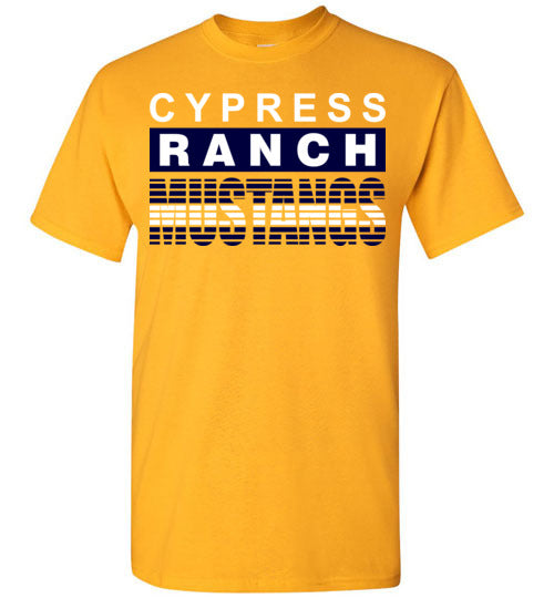 Cypress Ranch High School Mustangs Gold Unisex T-shirt 35