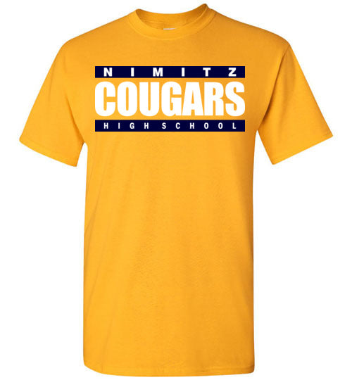 Nimitz High School Cougars Gold Unisex T-shirt 98