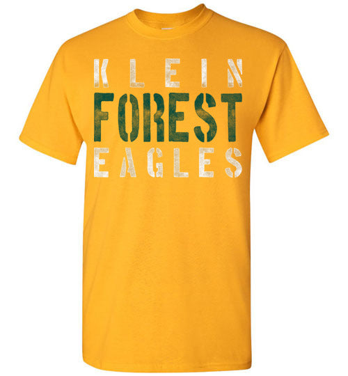 Klein Forest High School Golden Eagles Gold Unisex T-shirt 17