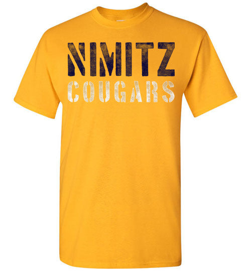 Nimitz High School Cougars Gold Unisex T-shirt 17