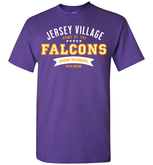 Jersey Village High School Falcons Purple Unisex T-shirt 96