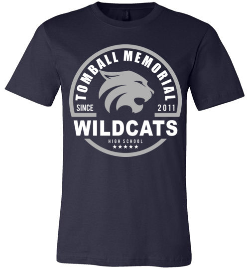 Tomball Memorial Wildcats Premium Navy T-shirt - Design 04