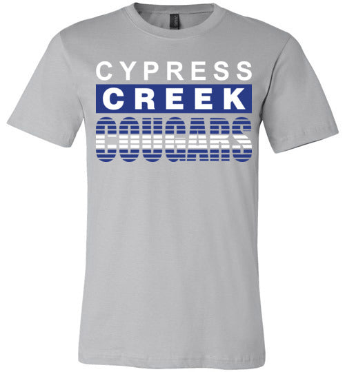 Cypress Creek Cougars Premium Silver T-shirt - Design 35