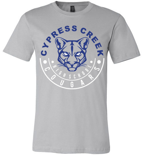 Cypress Creek Cougars Premium Silver T-shirt - Design 19