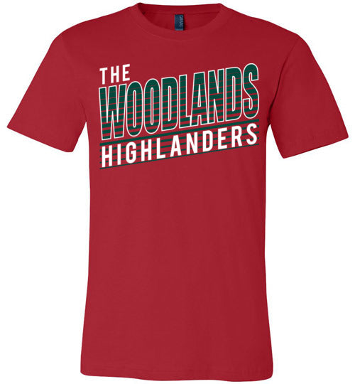 The Woodlands Highlanders Premium Red T-shirt - Design 32