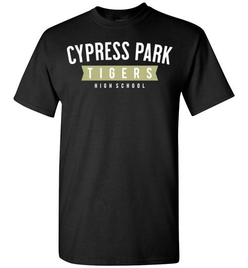 Cypress Park High School Tigers Black Unisex T-shirt 21