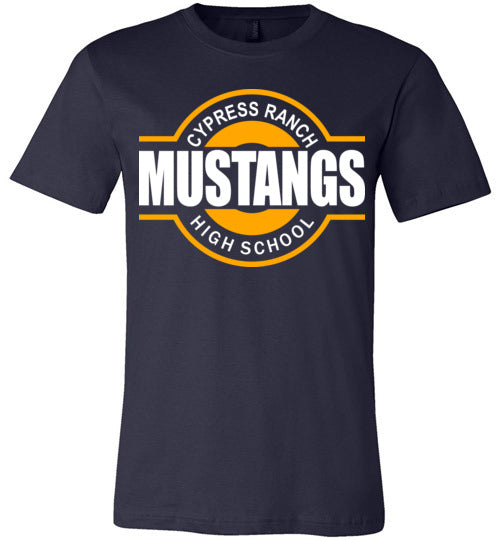Cypress Ranch Mustangs Premium Navy T-shirt - Design 11