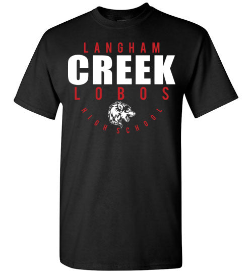 Langham Creek High School Lobos Black Unisex T-shirt 12