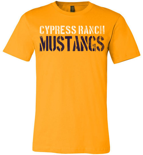 Cypress Ranch Mustangs Premium Gold T-shirt - Design 17