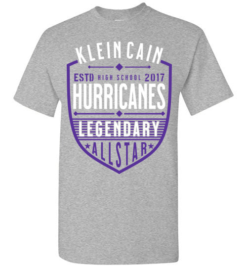 Klein Cain High School Hurricanes Sports Grey Unisex T-shirt 62